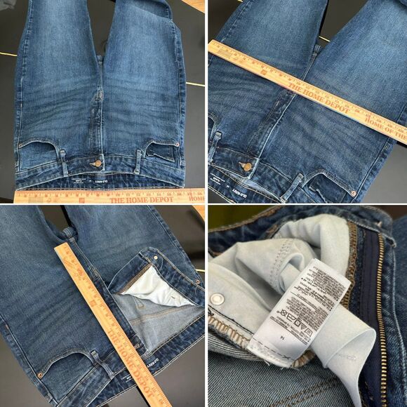 Old Navy Higher High Rise Flare Dark Wash Creased High Waisted Jeans 14 - Picture 12 of 12